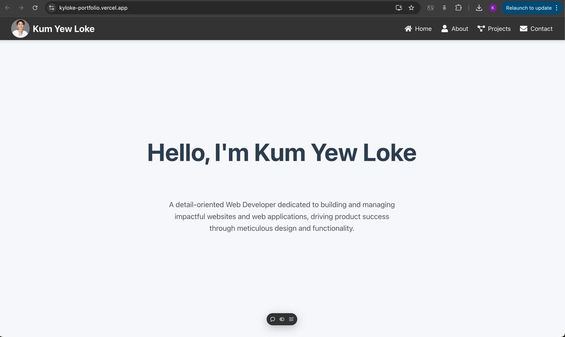 Portfolio Website screenshot